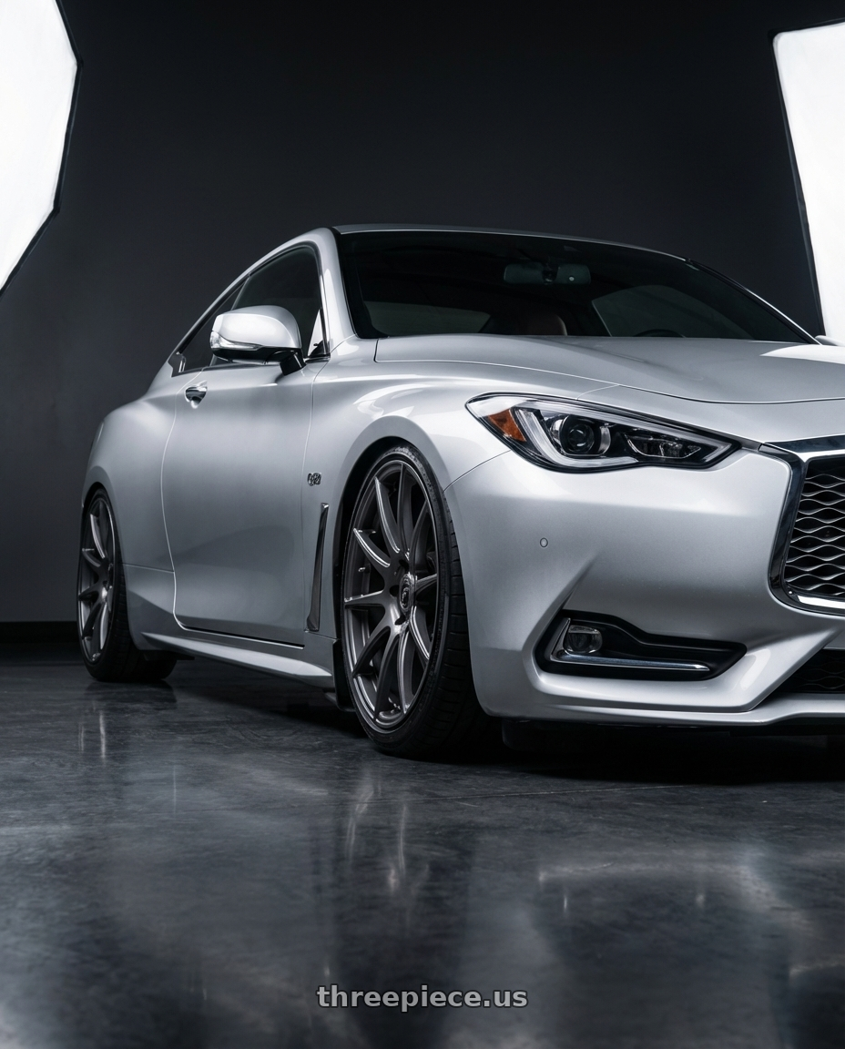 2020 Infiniti Q60 with Forgestar CF10 5x114.3 20x9 +35 Gloss Anthracite wheels