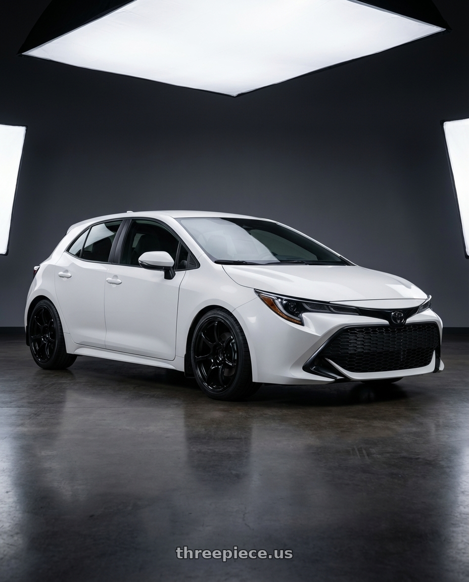 2023 Toyota Corolla Hatchback with Advan RGIII 5x114.3 18x10.5+15 Gloss Black wheels