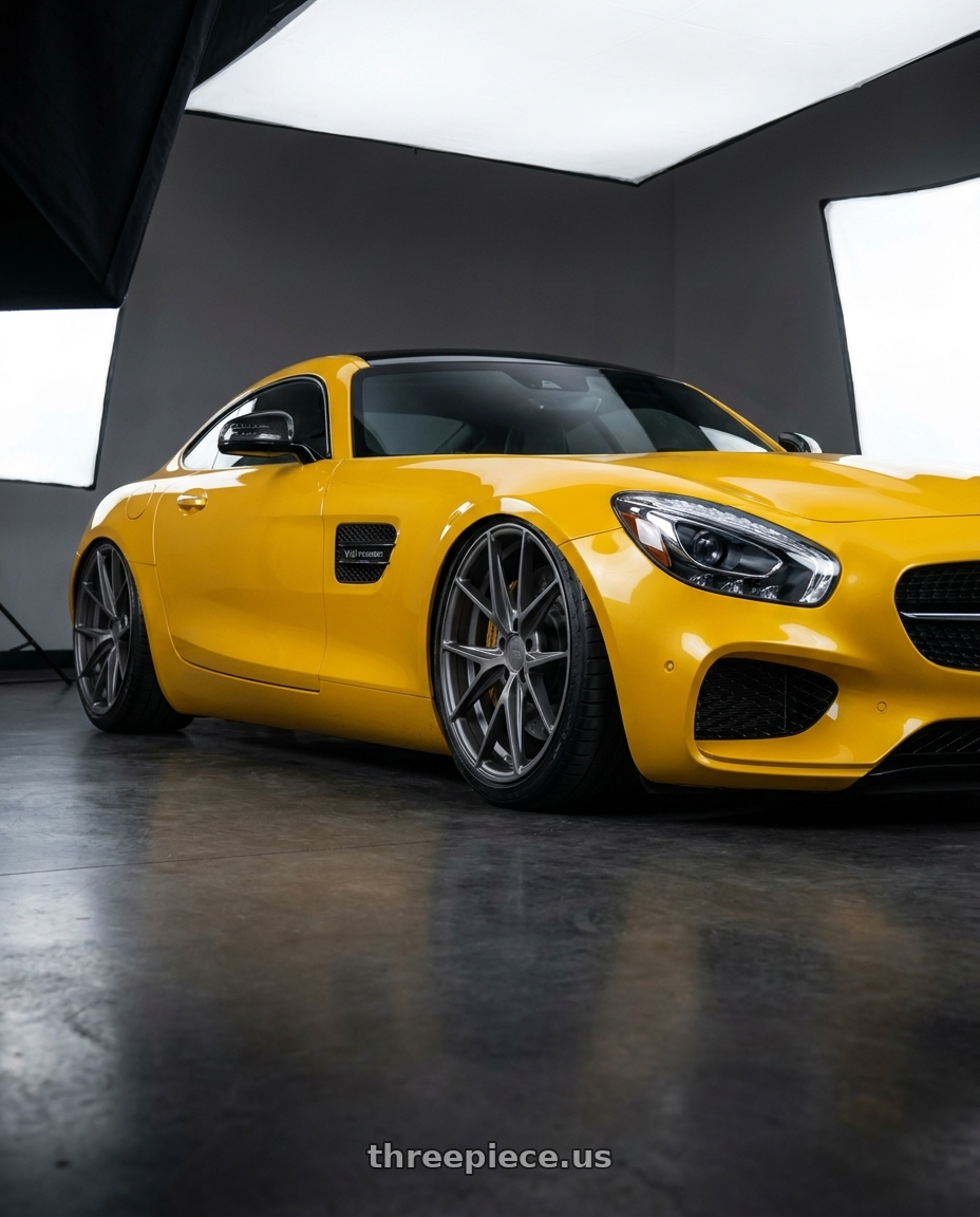 2019 Mercedes-Benz AMG GT with Niche 1PC M116 MISANO 5X112 19X9.5 +50 MATTE GUN METAL wheels