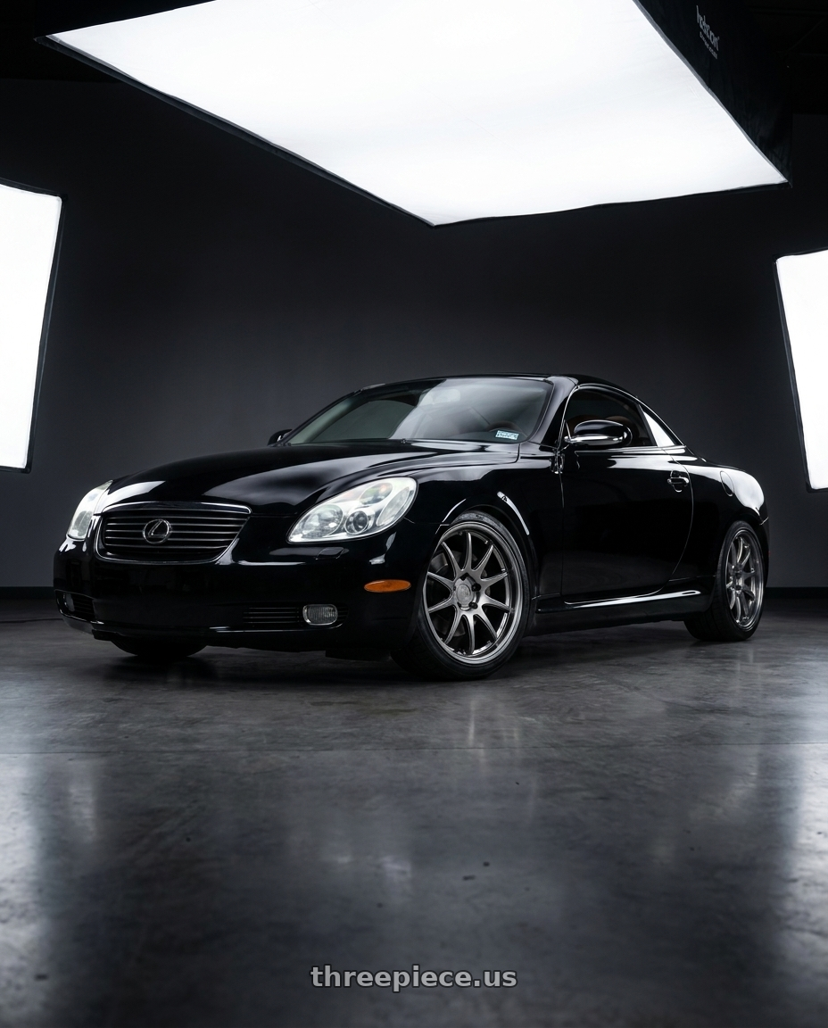 2005 lexus sc430 with Aodhan DS02 5X100 18x9.5+35 Hyper Black wheels