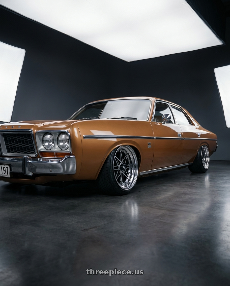 1979 Chrysler Valiant CM with EQUIP 03 Black Polish 4x100 15x12 -28 wheels
