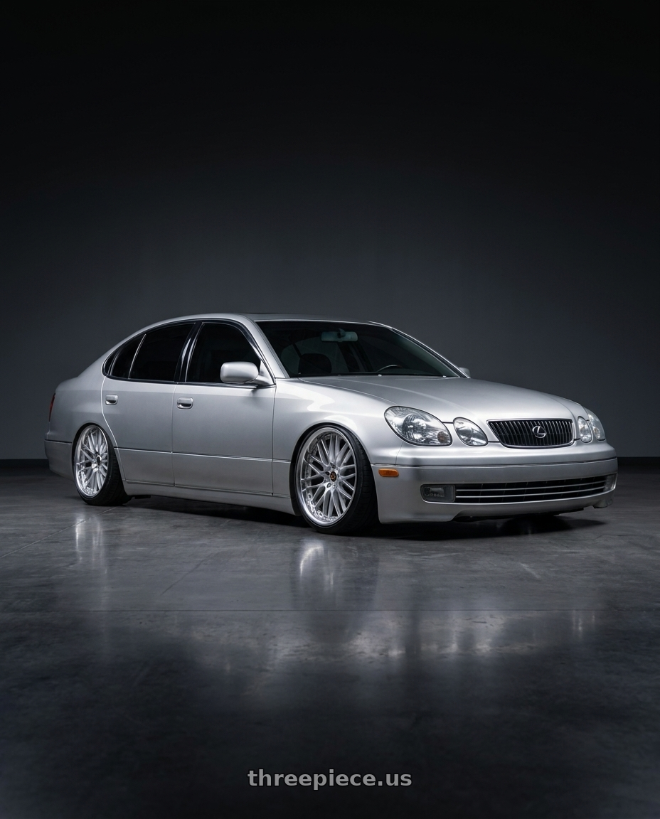 2000 lexus gs300 millennium silver with Work Vs-Xv 5x114.3 19x9.5+35 L Disk Silky Rich Silver wheels