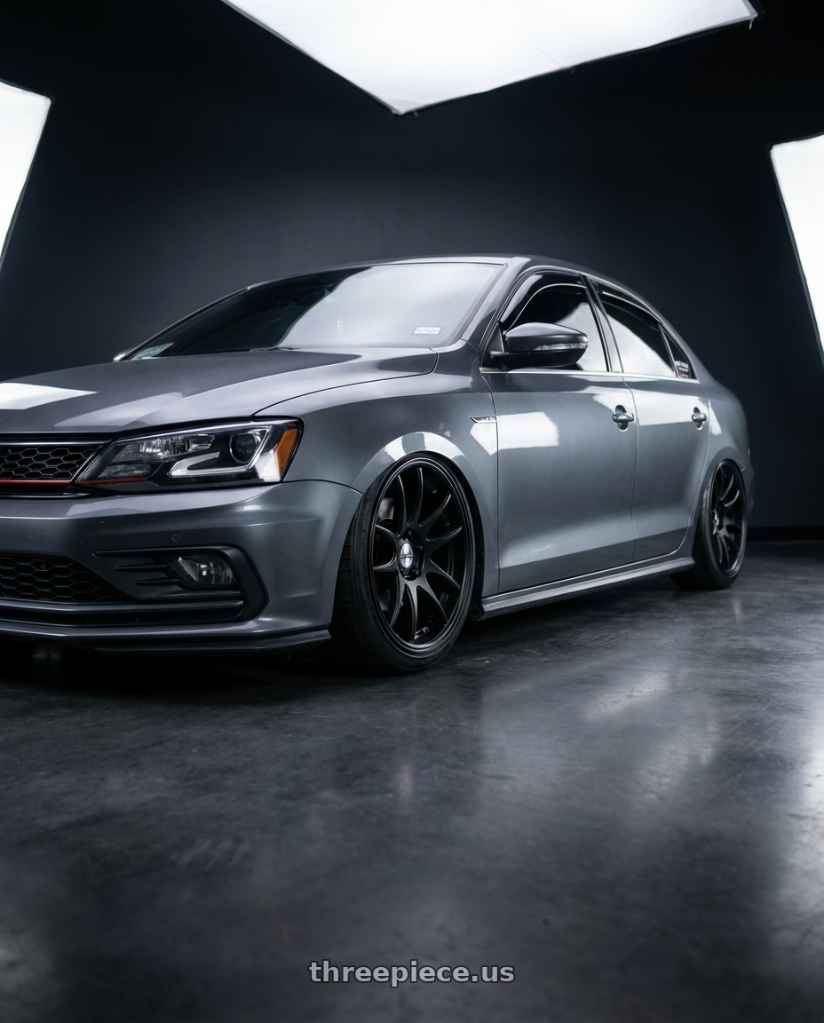 2016 VW gli with Work Cr 2P 5x114.3 18x8.5 +38 Matte Black wheels