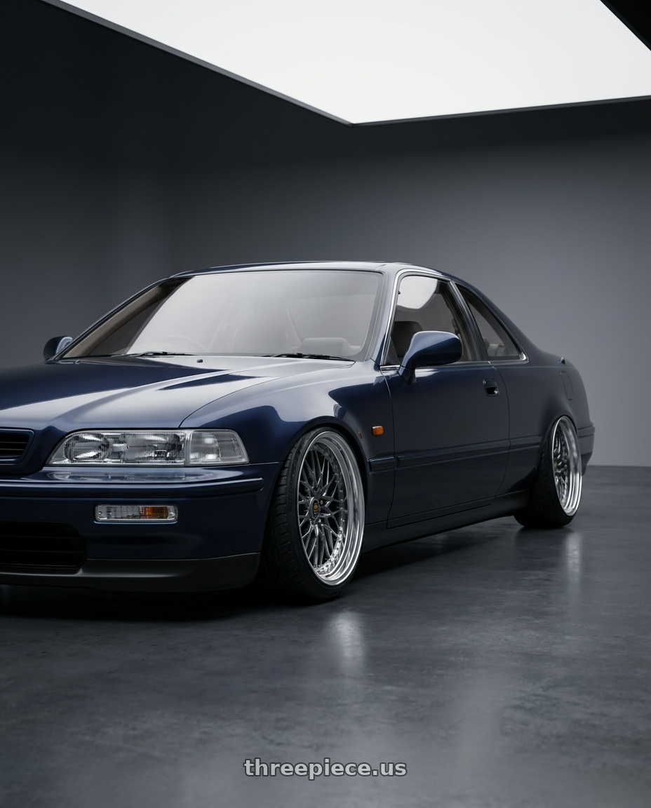 1990 honda legend coupe with Work Vs-Xv 5x100 18x9+53 A Disk Brilliant Silver Black wheels