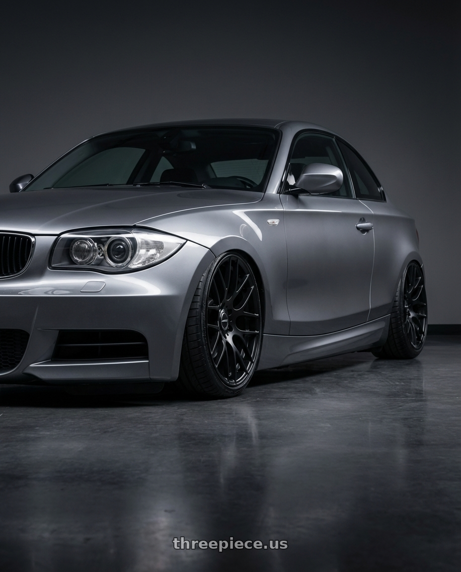 2012 BMW 1 Series E82 with Avant Garde Wheels M359 5X120 19x9 +35 Matte Black wheels