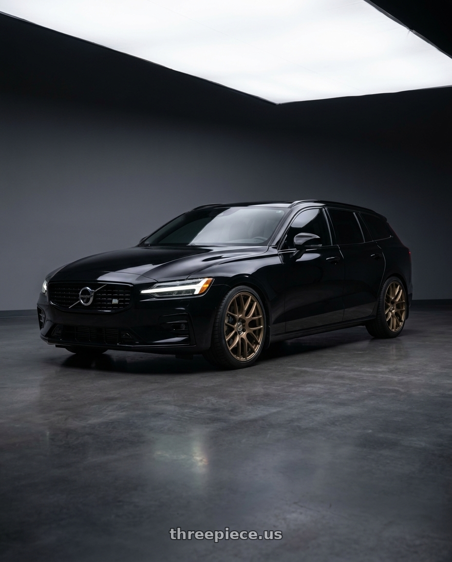 2020 Volvo v60 t5 r with Work Emotion m8r 5x108 19x8.5 +38 Matte Bronze wheels