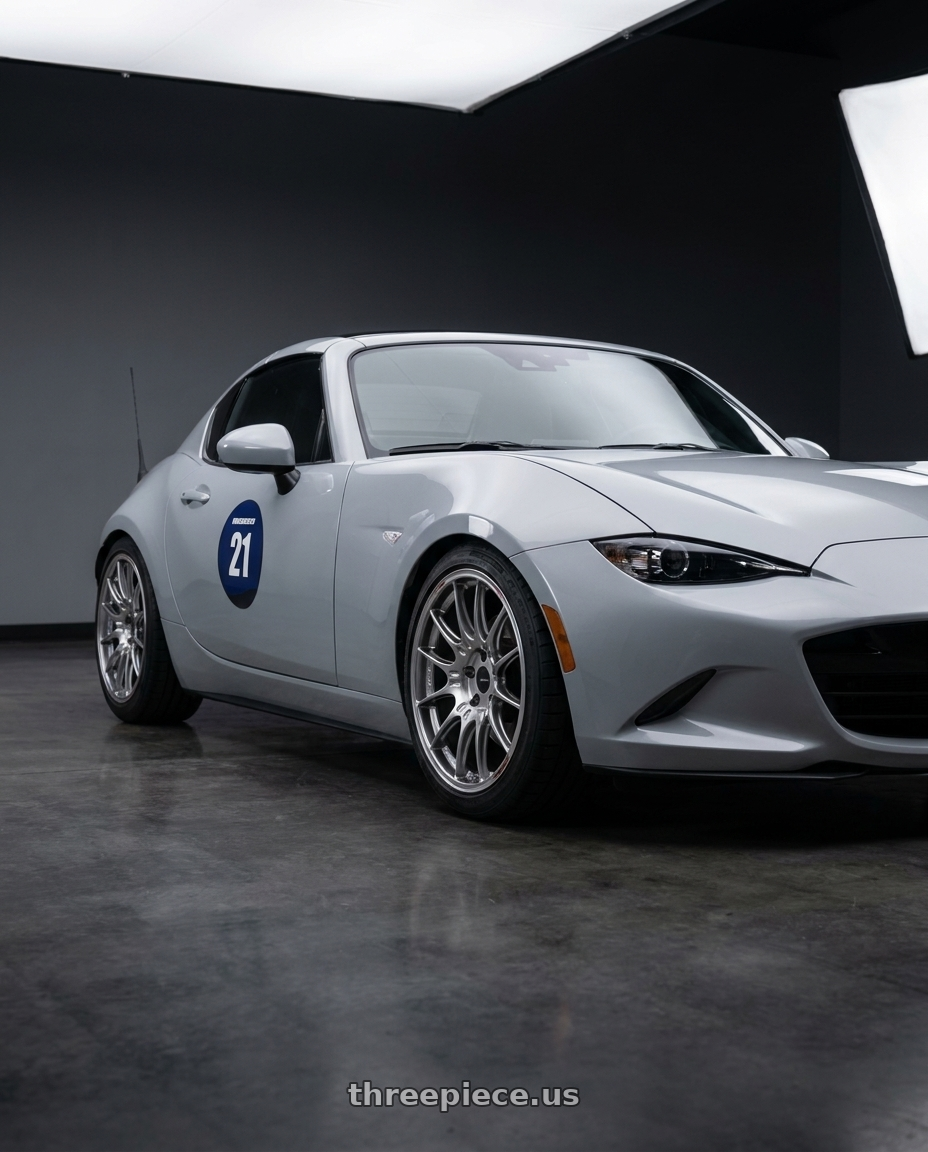 2025 mazda mx5 rf nd3 with Enkei GTC02 4x100 17x8+42 Hyper Silver wheels