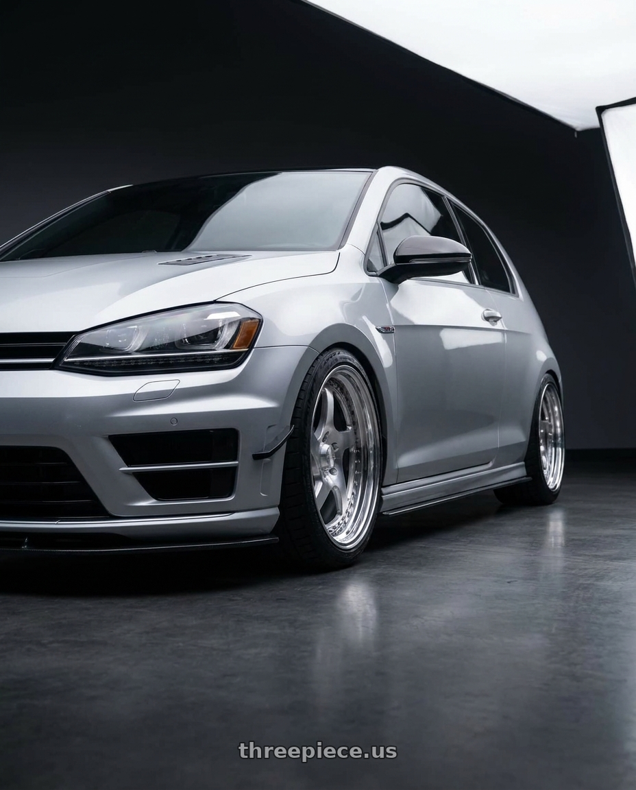 2015 VW GTI with CCW LM5T 5x112 19x9 +40 Polished wheels