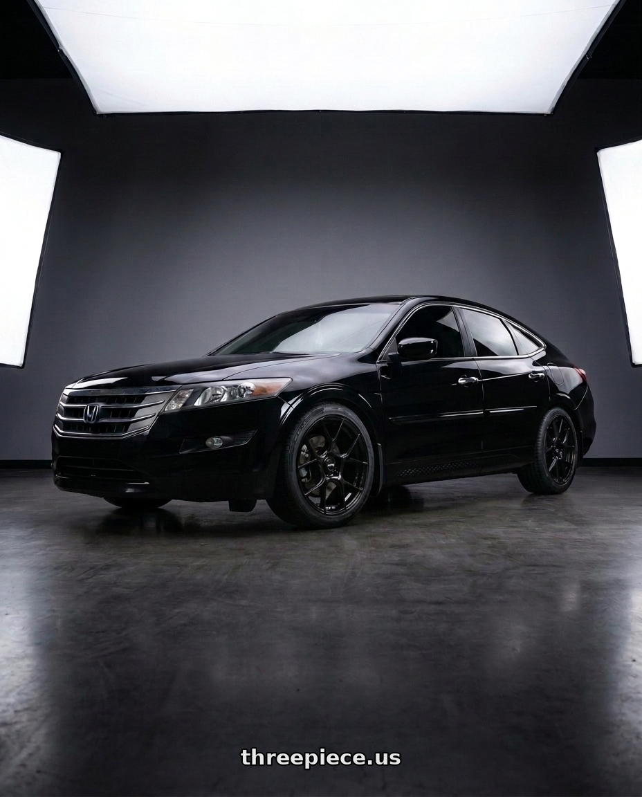2010 honda crosstour with Rotiform 1PC R129 CVT 5X112 19X8.5 +45 MATTE BLACK wheels
