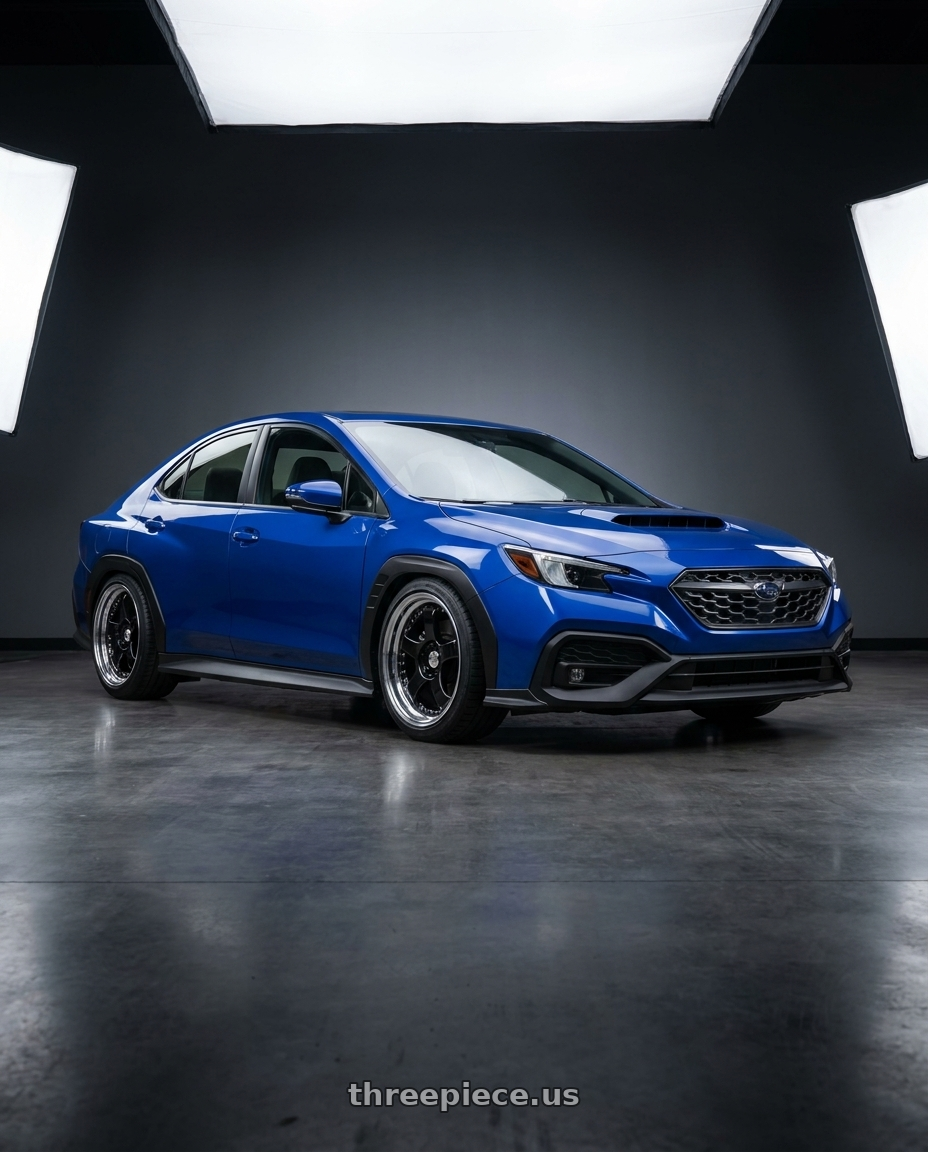 2023 Subaru wrx limited sapphire with SSR Professor SP1 5x114.3 18X8.5+55 NR Disk Black wheels