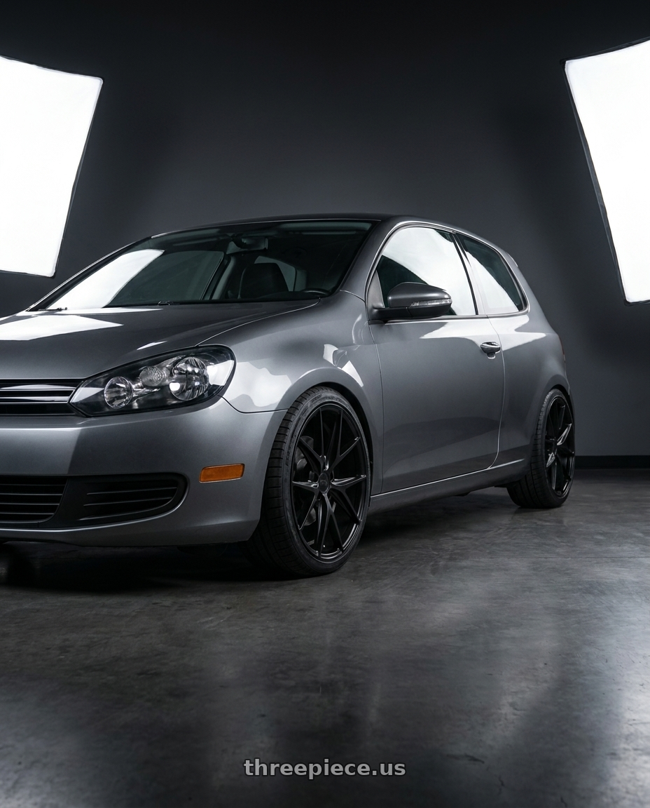 2013 Volkswagen GTI MK6 with Niche 1PC M117 MISANO 5X112 18X8 +42 MATTE BLACK wheels