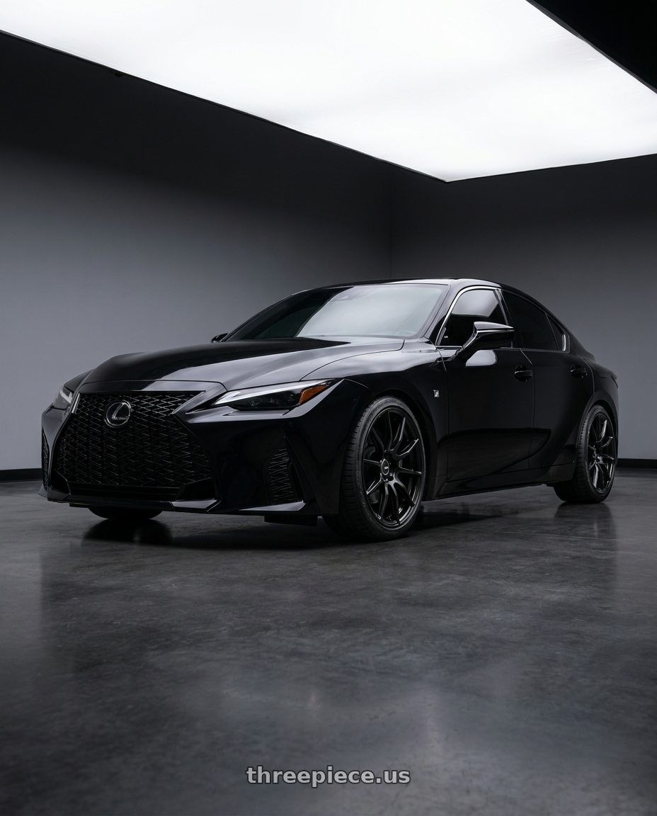 2021 Lexus IS350 F Sport with Enkei TS9 5x114.3 18x8+45 Black wheels