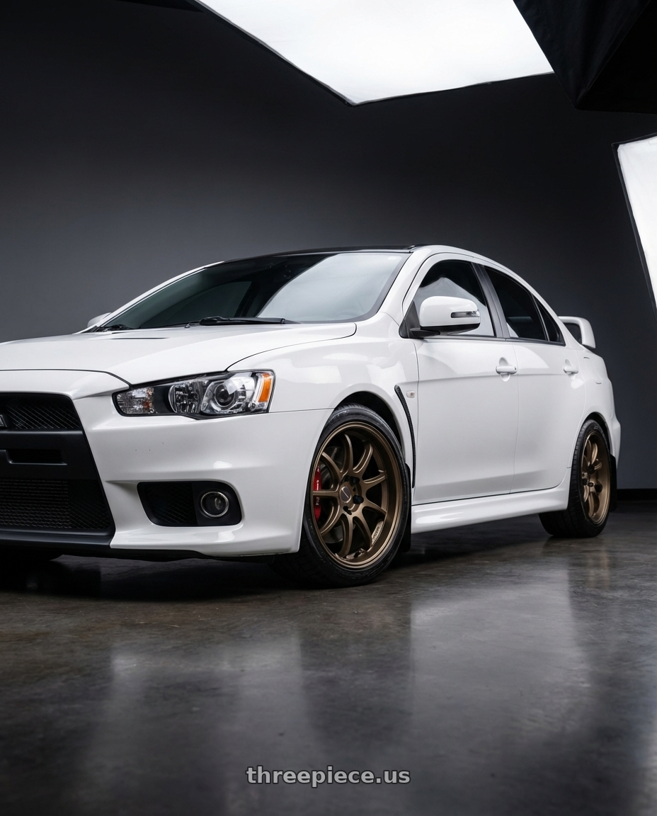 2015 evo x with Work Emotion D9r 5x100 18x9.5 +23 Matte Bronze wheels