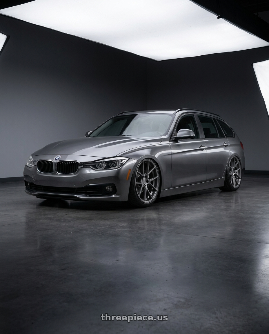 2016 Bmw 3 Touring with Avant Garde Wheels M510 5X130 19x11 +52 Dolphin Grey wheels