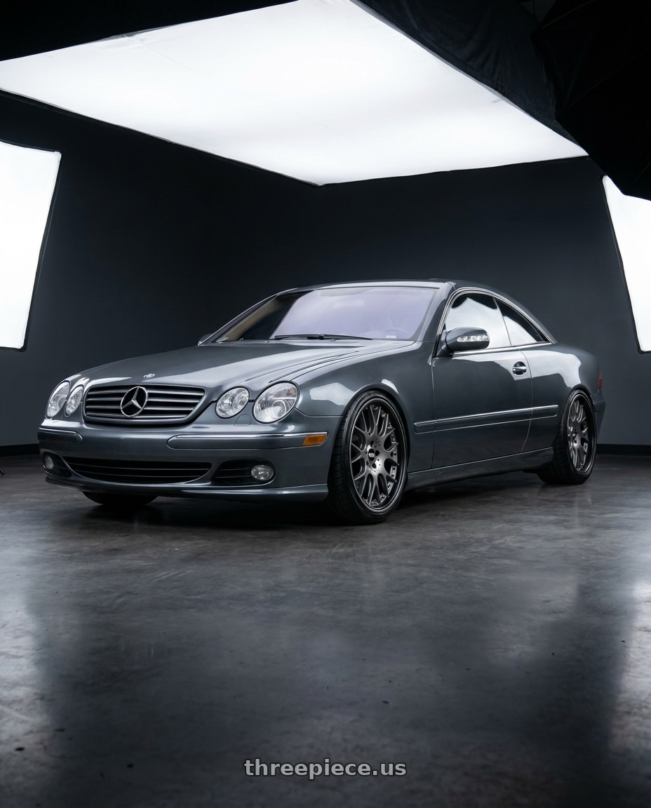 2006 Mercedes CL500 with BBS CH-RII 5x120 21x10 +38 Satin Platinum Center Black Lip SS Rim Prot wheels