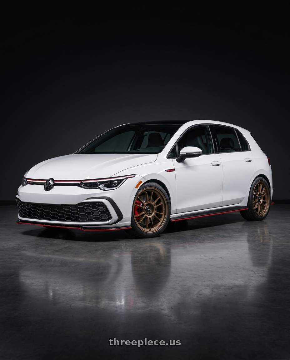 2025 VW GTI mk8 5 with Konig Hypergram 5x112 18x8.5+43 Race Bronze wheels