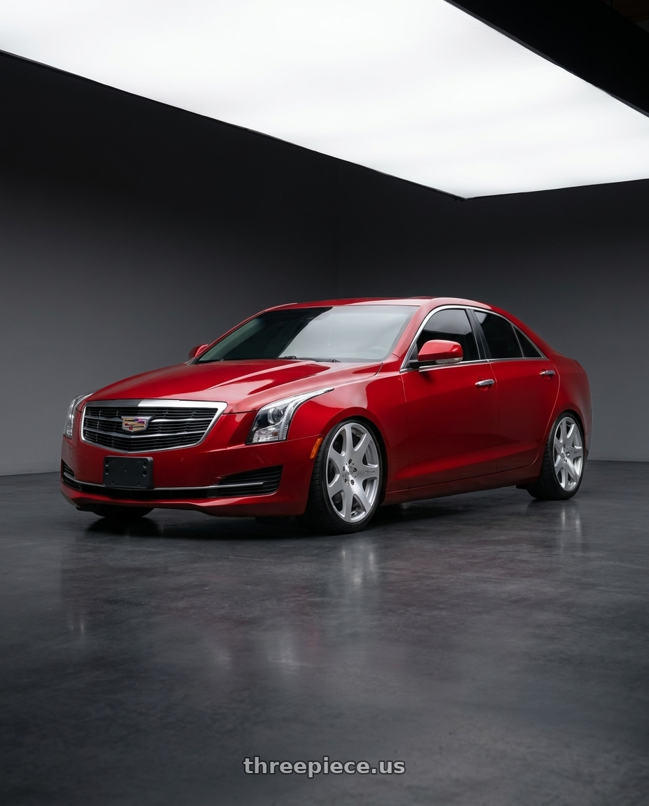 2014 Cadillac ATS Premium with MRR HR3 5x112 19x8.5  +32 Silver Machine Face wheels