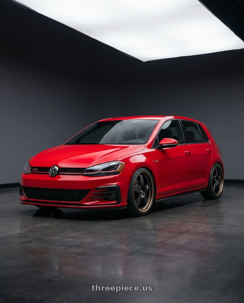 2018 Golf Gti with Klutch SL5 5x114.3 18x8.5  +35 Black Bronze Lip wheels