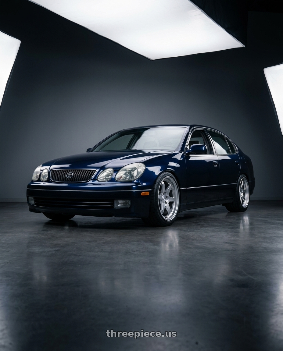 1998 Toyota Aristo with Kansei K12H KNP 5X100 18x9.5 12 Hyper Silver wheels