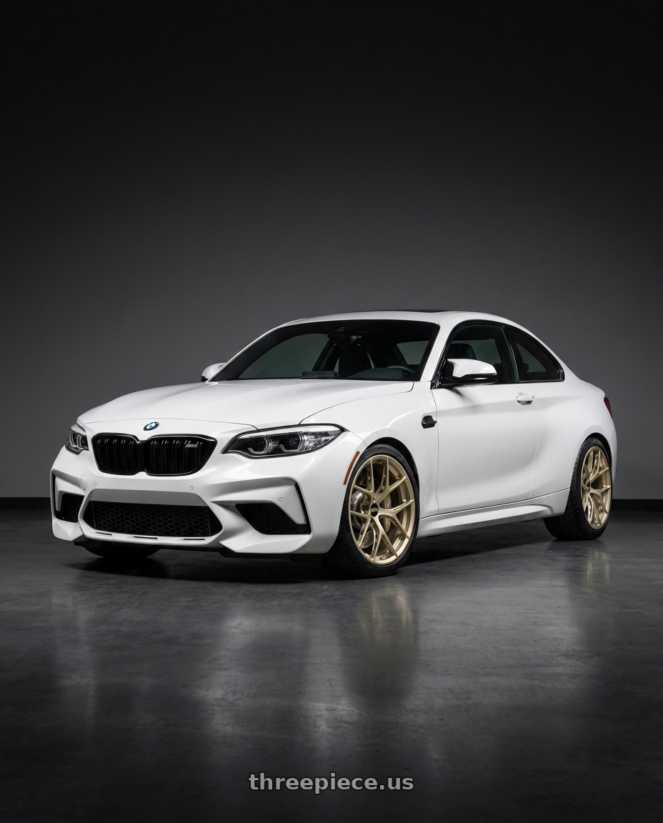 2020 Bmw m2 with BBS FI-R Evo 5x112 19x9.5+15 White Gold wheels