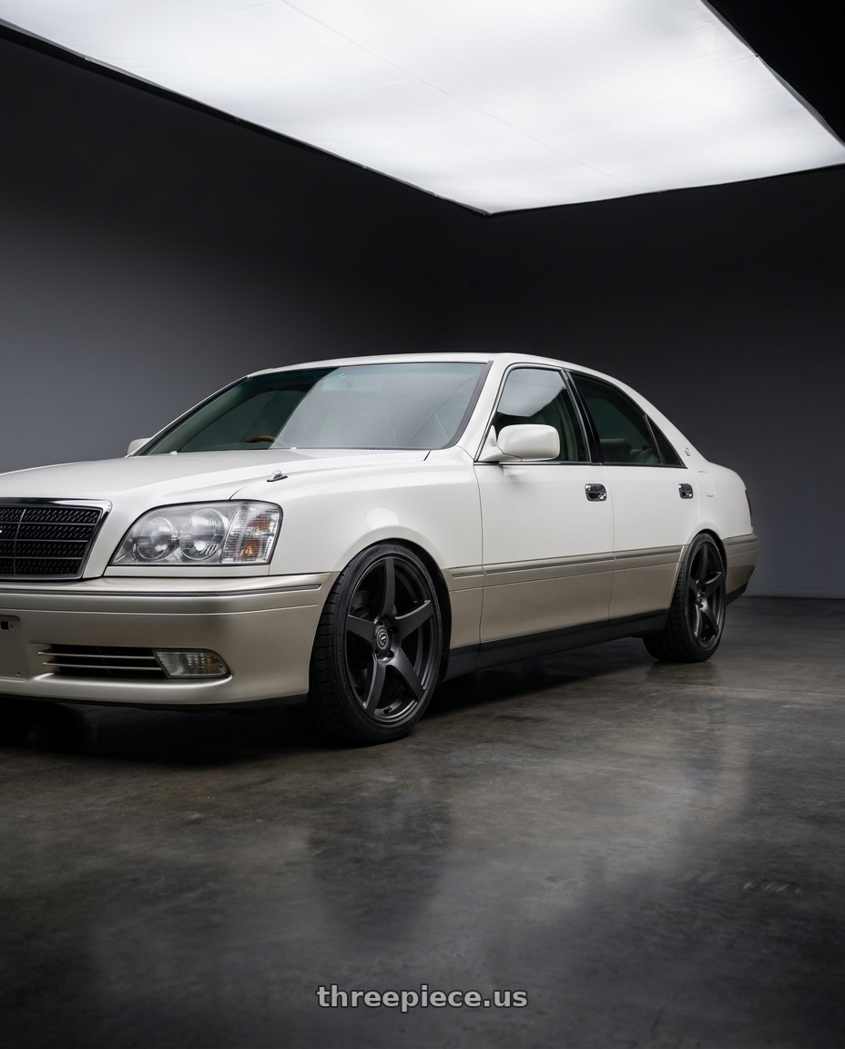 1998 Toyota Crown Royal Extra with Forgestar CF5 5x114.3 18x9 +35 Satin Black wheels