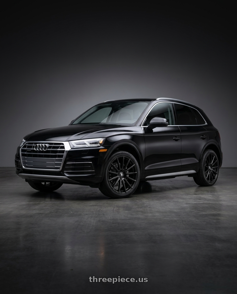 2019 Audi Q5 with TOUREN TR92 3292 5x112 18x8 +35 GLOSS BLACK wheels