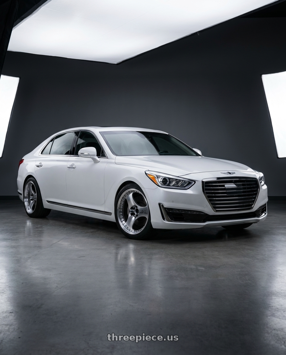 2018 genesis g90 ultimate with Advan Racing ONI2 PROGRESSIVE 5x114.3 20x9.5 +37 MACHINING & DIAMOND CUT wheels