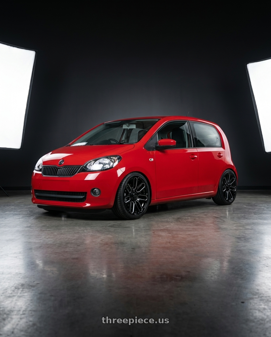 2015 skoda citigo with MASSIV OFF-ROAD OR5 6X135/6X139.7 17x9 +0 BLACK AND MILLED wheels