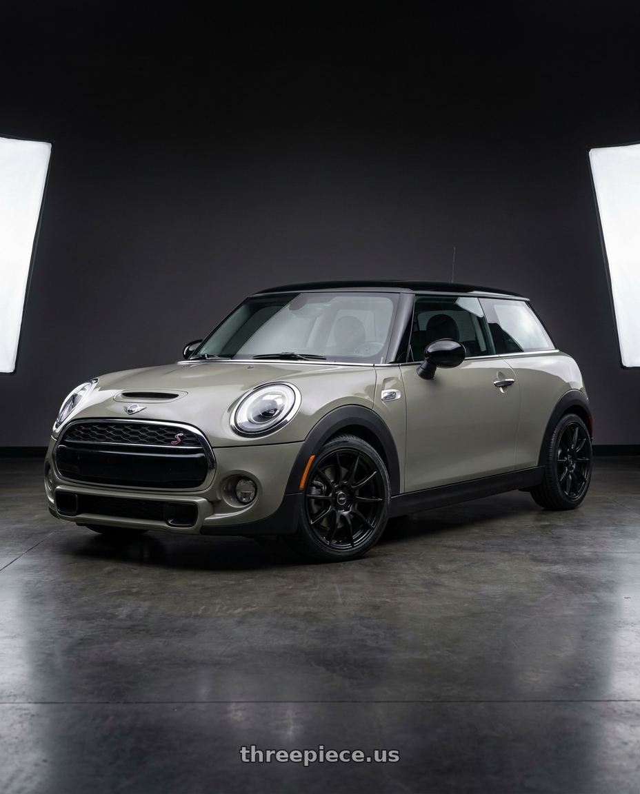 2019 mini cooper S with Enkei TS9 5x112 17x8+45 Black wheels