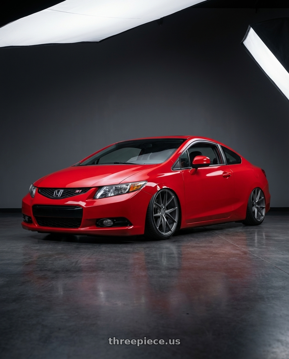 2011 Honda Civic Si with Niche 1PC M116 MISANO 5X114.3 18X9.5 +40 MATTE GUN METAL wheels