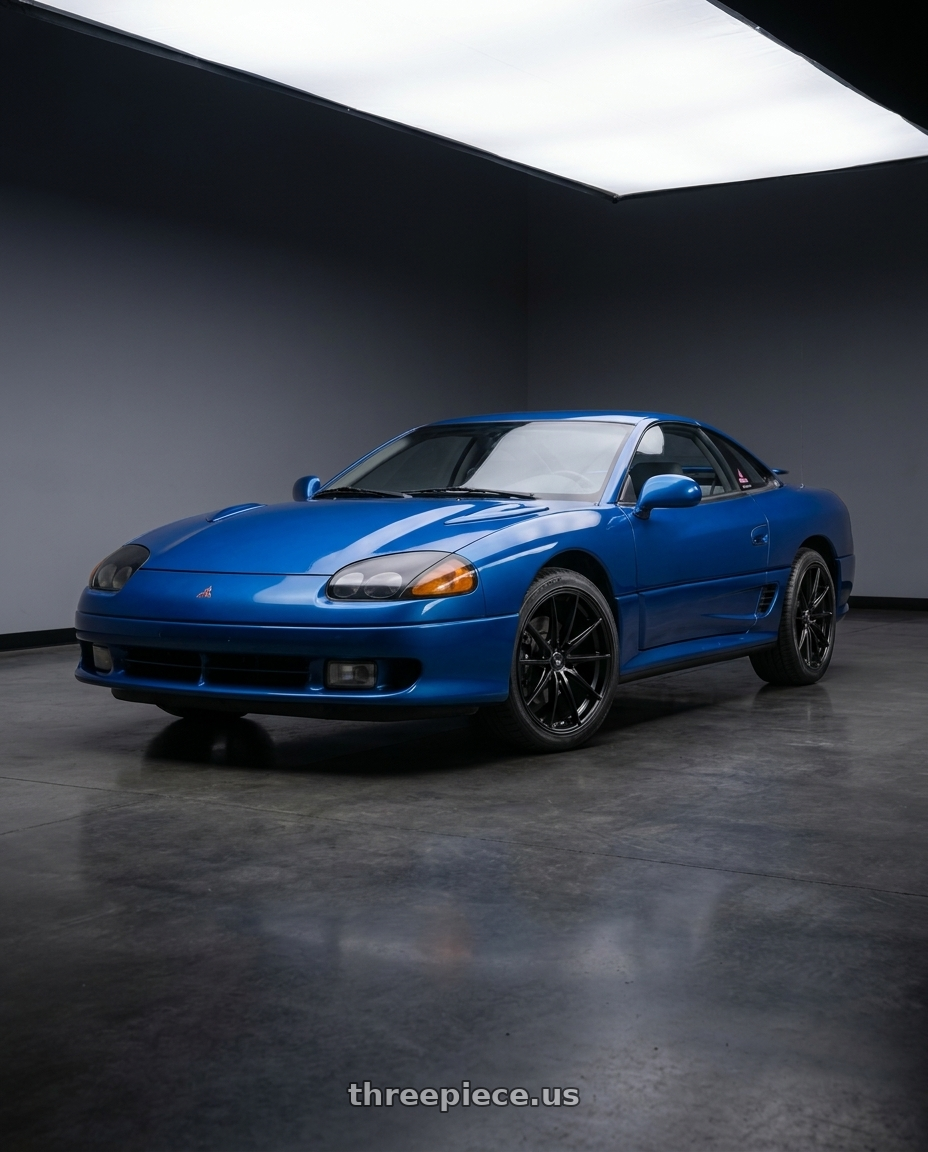 1994 dodge stealth r t with Konig Oversteer 5x114.3 17x8+35 Gloss Black wheels