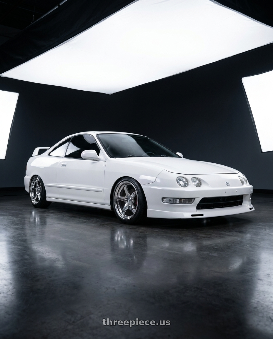 2001 Acura Intergra with KATANA RACING HR05 5x114.3 18x9.5 +22 Chrome wheels