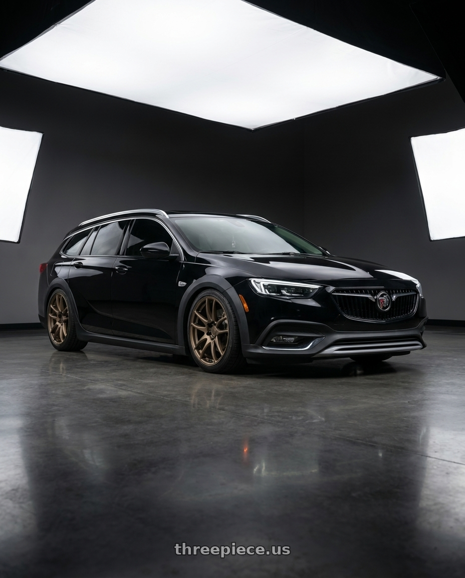 2019 Buick regal TourX with Work Emotion Cr Kiwami 5x115 19x8.5 +35 Matte Bronze wheels
