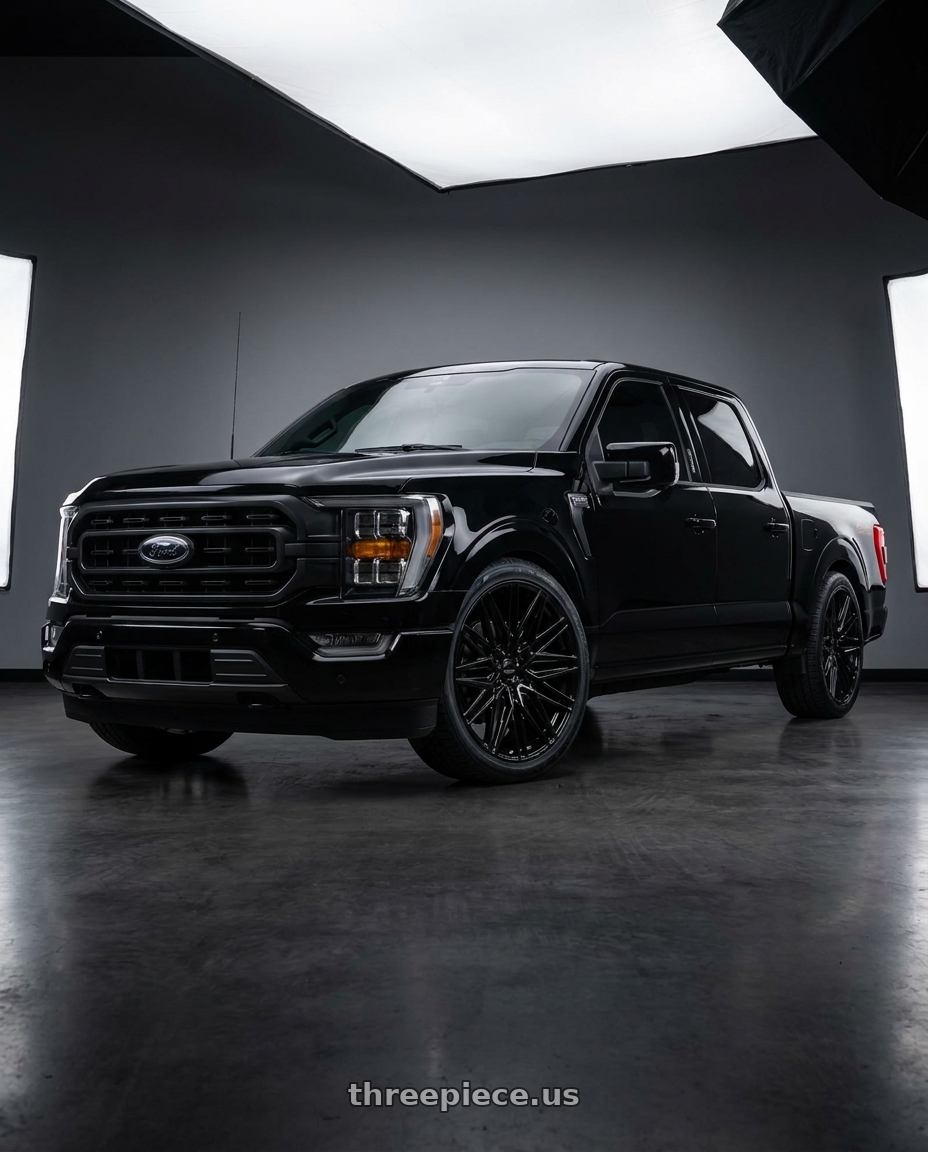 2025 Ford F-150 with VOSSEN HF6-5 6X139.7 24x10 +25 GLOSS BLACK wheels