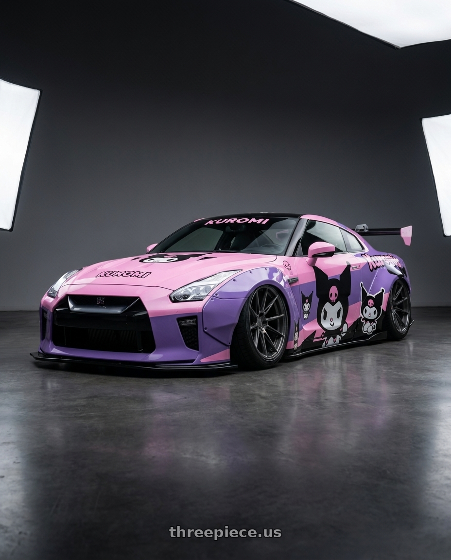 2025 NISSAN GT-R R35(MymodelCollect-LB GTR R35模型車) with Avant Garde Wheels F07R BLANK 19x8.5 +BLANK Dark Graphite Metallic wheels