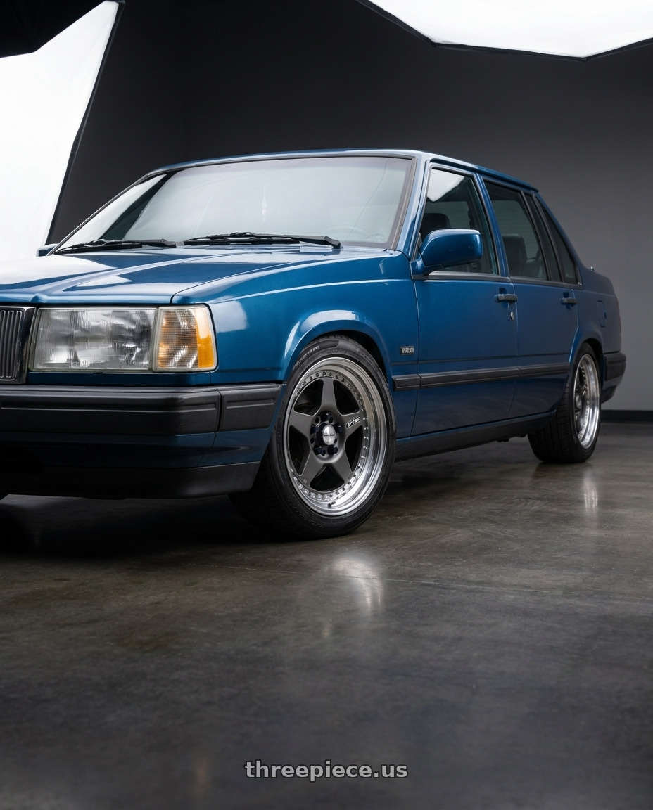 1991 Volvo 940 se with Work Meister Cr01 5x108 15x6+22 A Disk Matte Gunmetal wheels