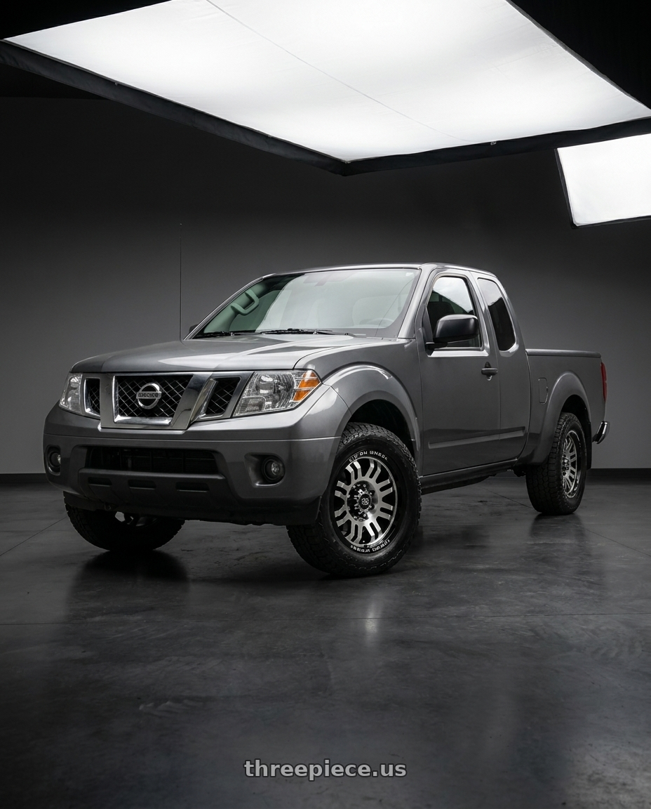2021 Nissan Frontier SV with Vision Off-Road 409 Inferno 6x114.3 17x8.5+0 Gloss Black Machined Face wheels