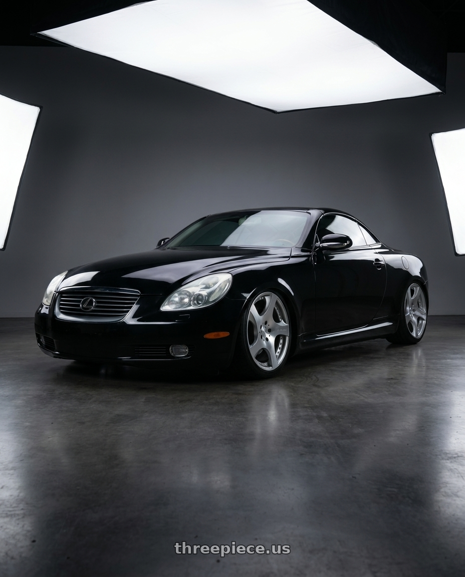 2005 lexus sc430 with MRR VP3 5x114.3 19x9.5  +20 Silver Machine Face wheels