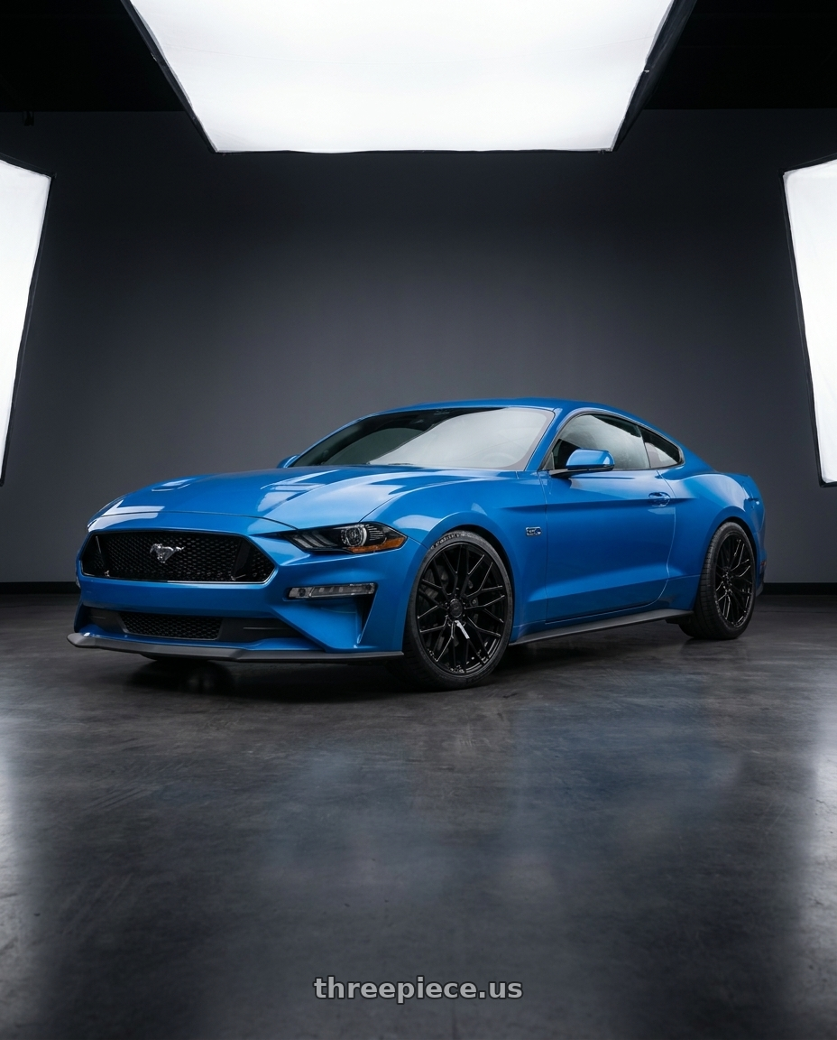 2022 Ford Mustang GT with Avant Garde Wheels M520R 5X114.3 19x9.5 +40 Gloss Black wheels