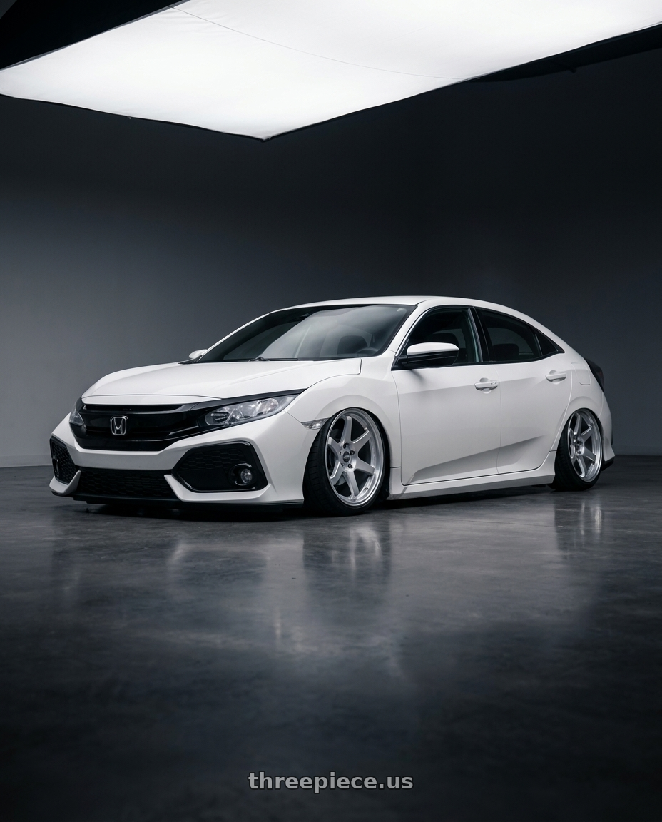 2019 Honda Civic with ESR Wheels APEX SERIES AP6 5x114.3 18x8.5 +30 Hyper Silver wheels