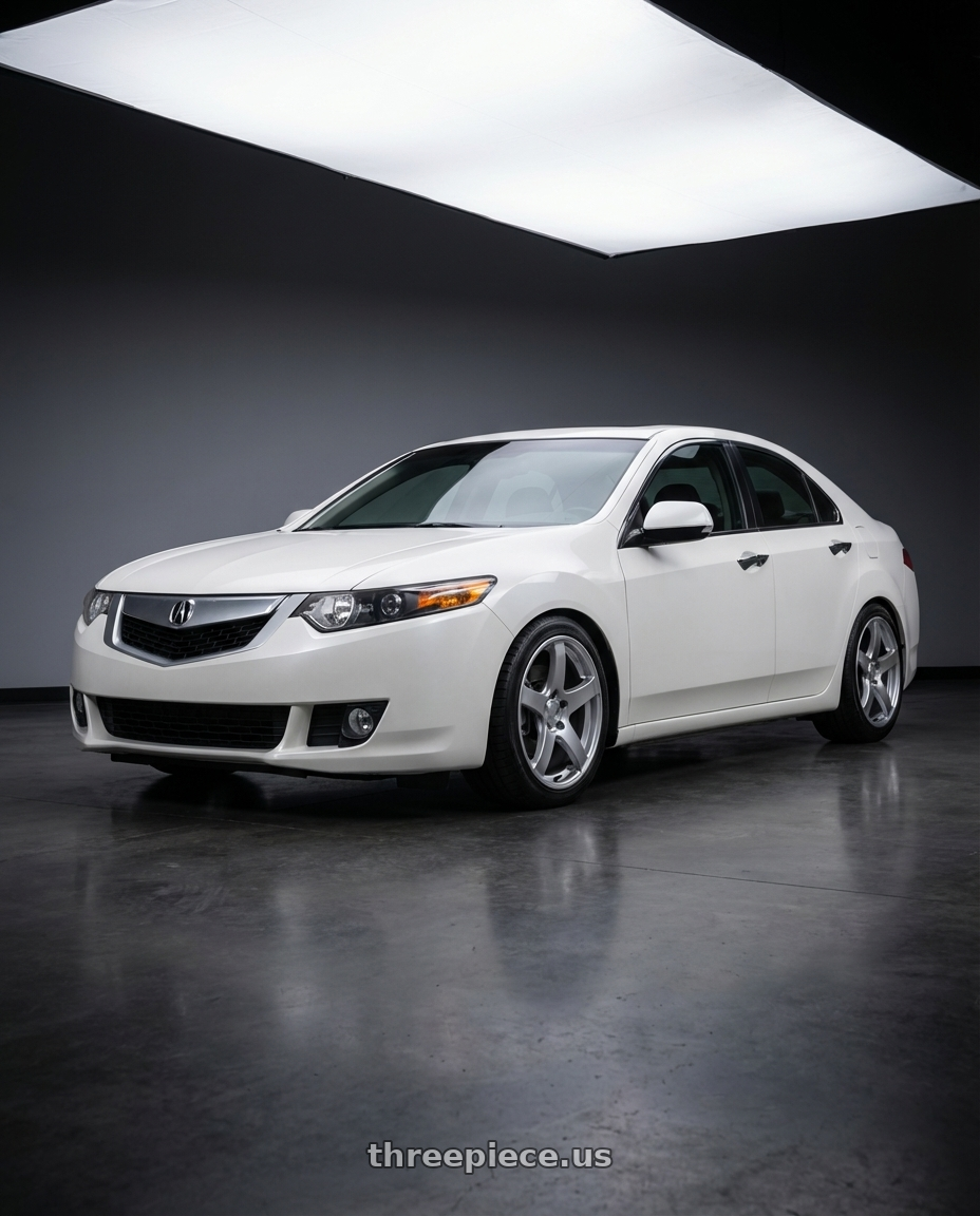 2013 Acura TSX with Ssr Gtv01 5x114.3 18x8+35  GLARE SILVER wheels