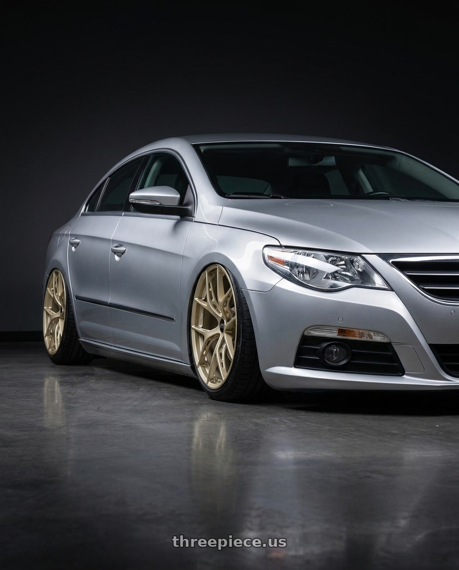 2015 Volkswagen CC with BBS FI-R Evo 5x112 19x9.5+15 White Gold wheels