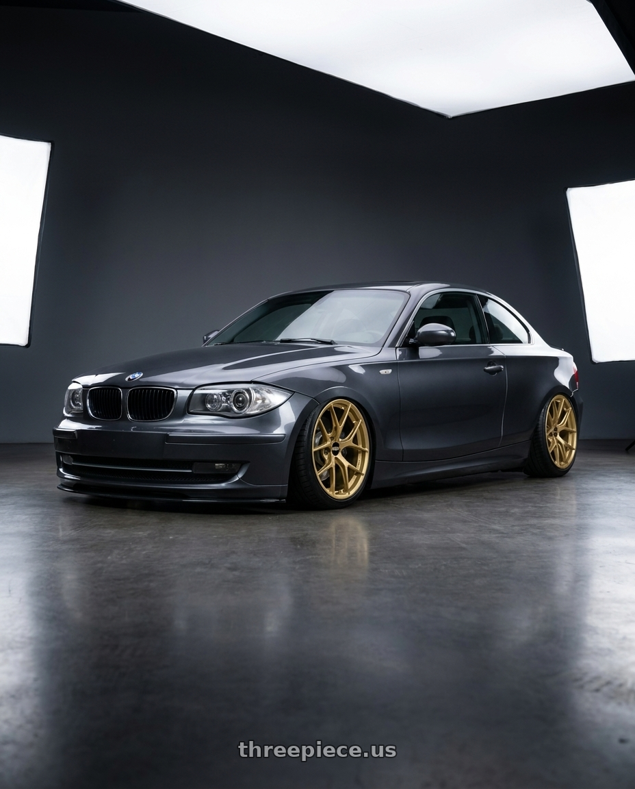 2012 BMW 1 Series E82 with BBS FI-R 5x120 19x10.5+35 Gold wheels