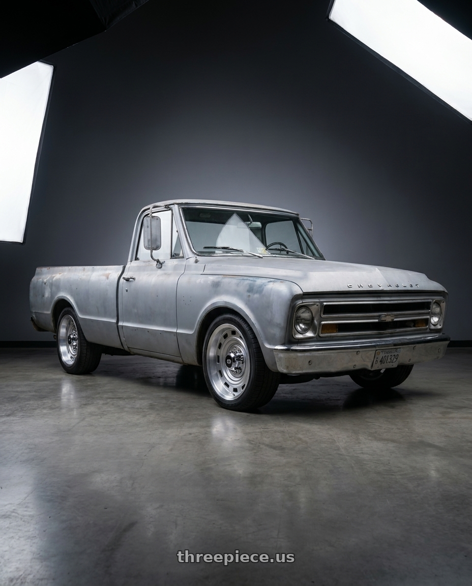 1967 Chevy C10 with Vision American Muscle 54 Cheyenne 6x139.7 22x9+25 wheels