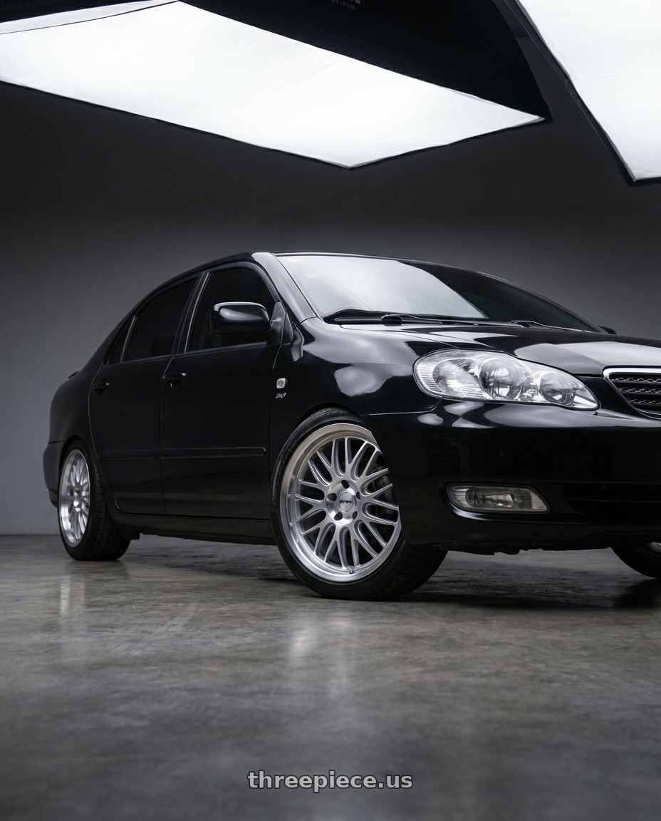 2006 Toyota Corolla Altis  with Petrol P4C 4X100 16X7 +40 SILVER W/ MACHINED FACE & LIP wheels