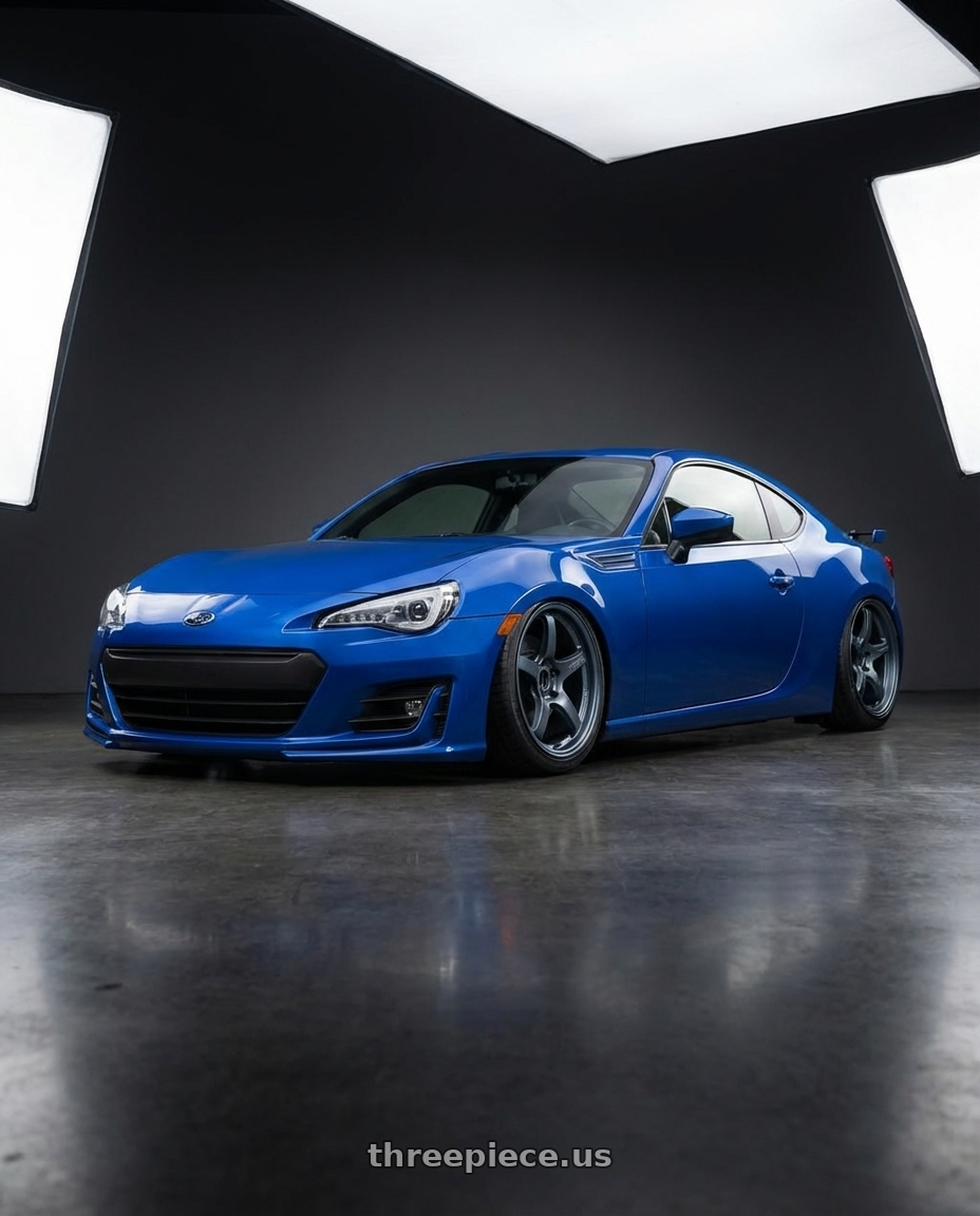 2017 Subaru BRZ with Gram Lights 57CR 5x100 18x9.5+38 Gunblue II wheels