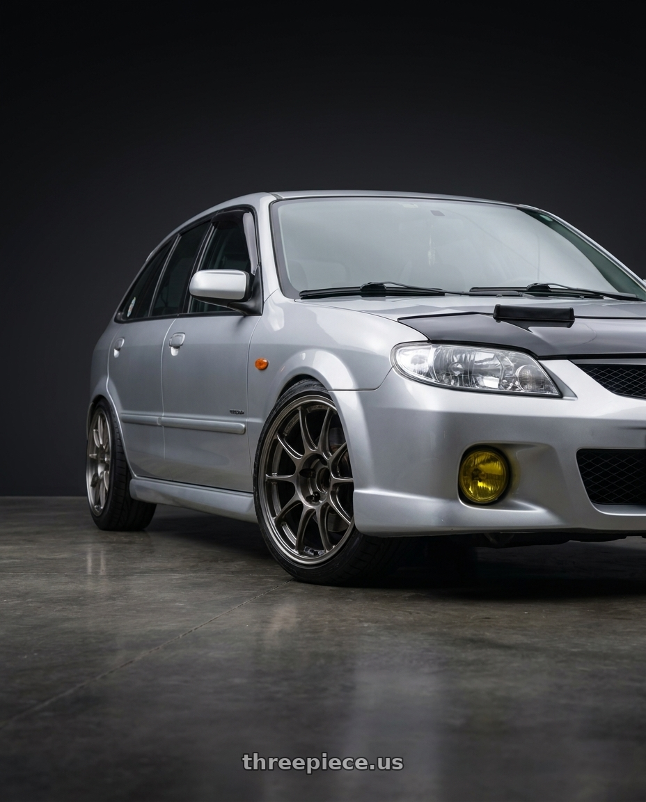 2007 mazda protege5 with WedsSport TC105X 5x114.3 17x8.0+32 EJ Titan Face: F wheels