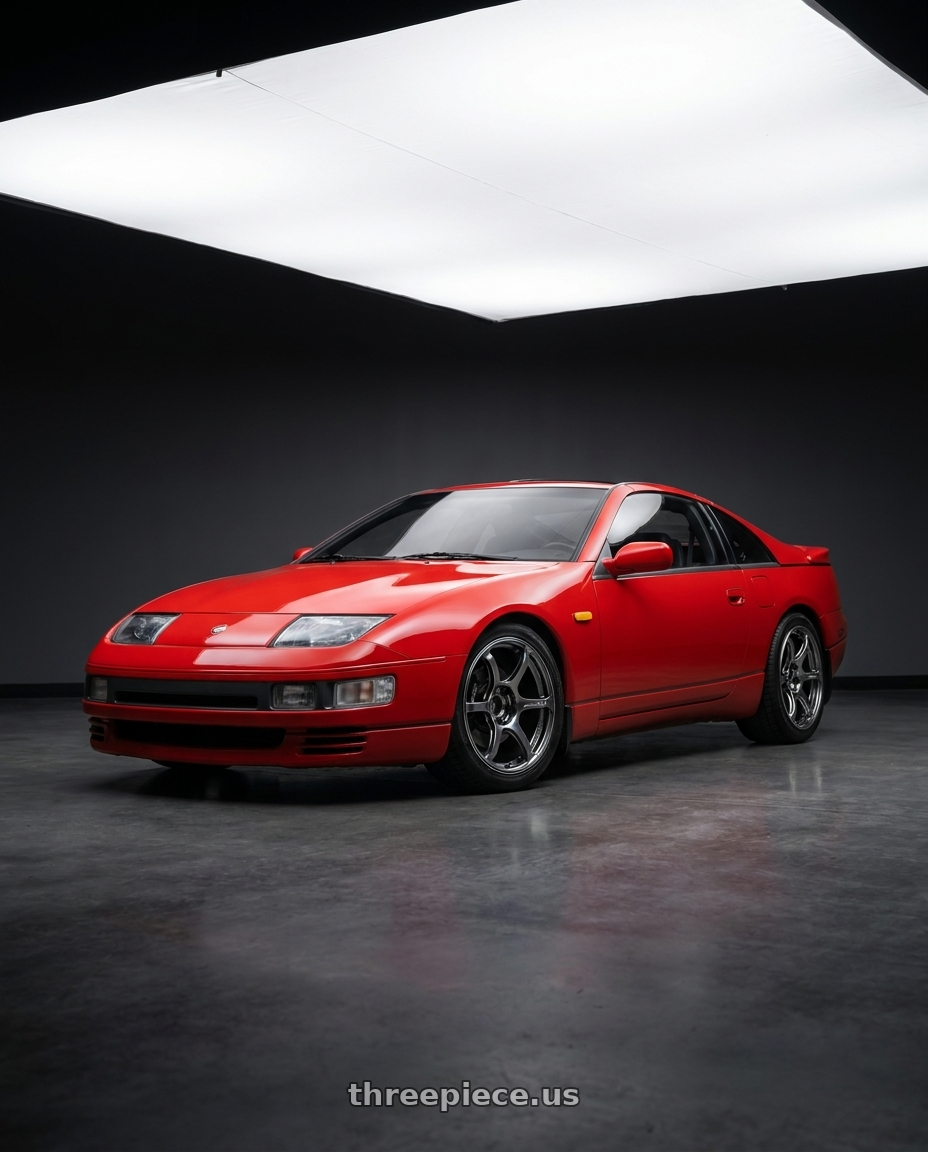 1990 Nissan 300ZX TT Red with Advan Racing RG-4 5x114.3 18x8.5 +37 RACING HYPER BLACK & RING wheels