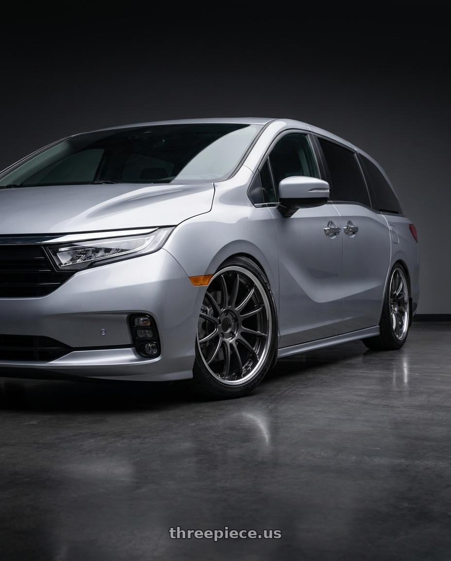 2024 Honda Odyssey with Ssr Reiner Type 12S 5x120 20X8.5 45 Super Low Disk Prism Dark Gunmetal wheels