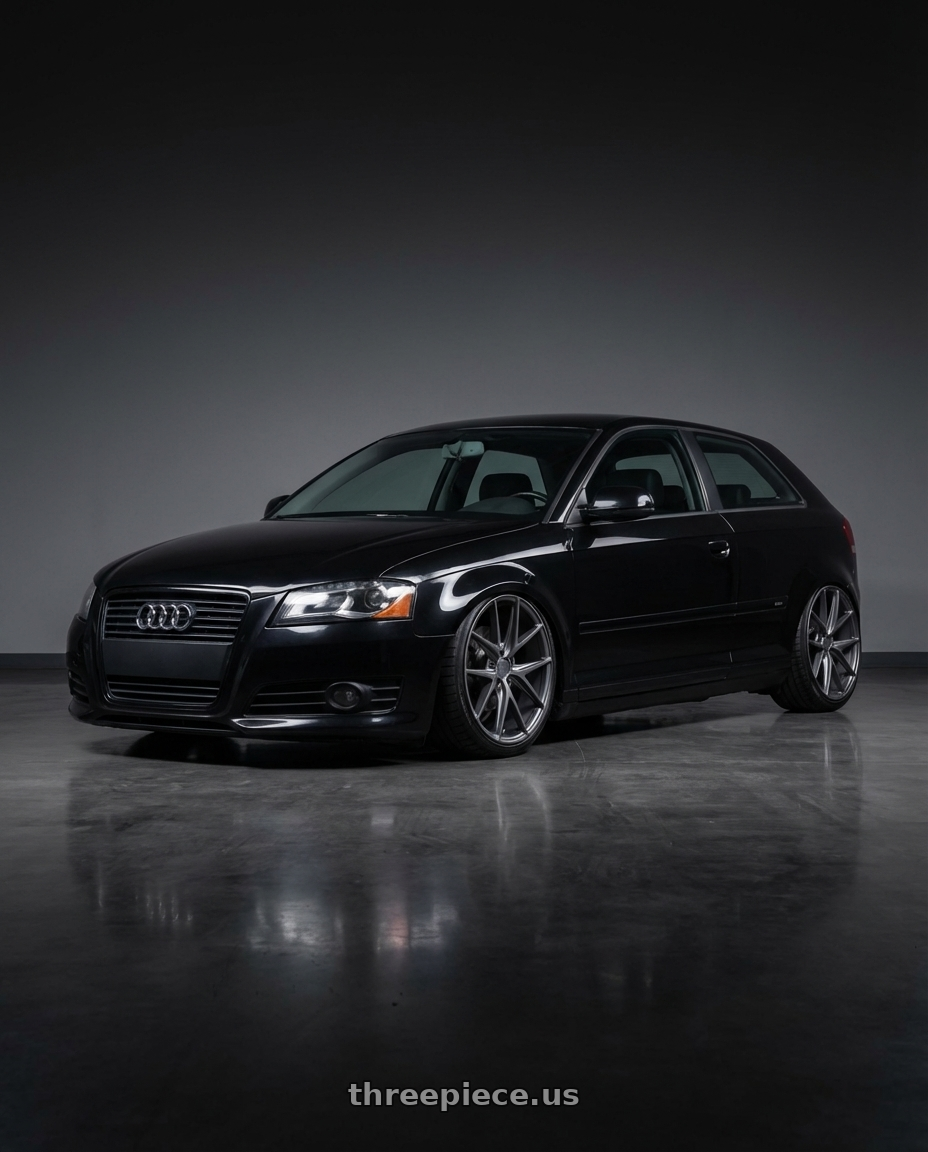 2012 Audi A3 8P with Niche 1PC M116 MISANO 5X112 19X8.5 +25 MATTE GUN METAL wheels